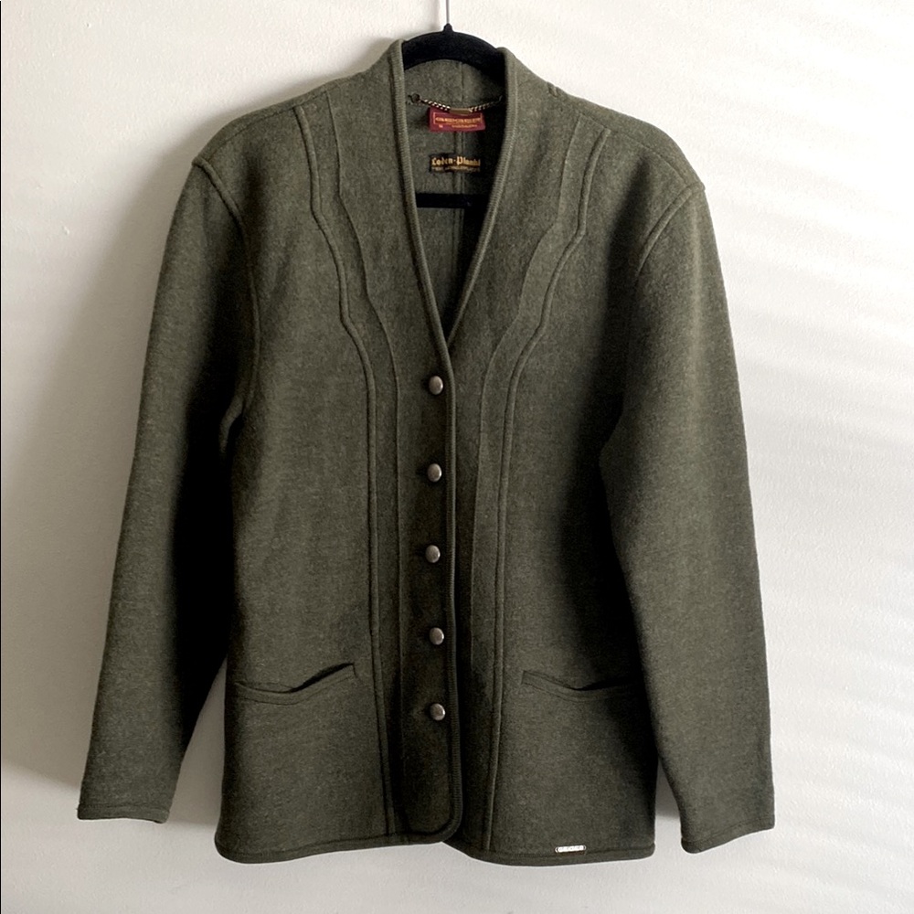 Geiger Green Wool Jacket Made in Austria Size 36